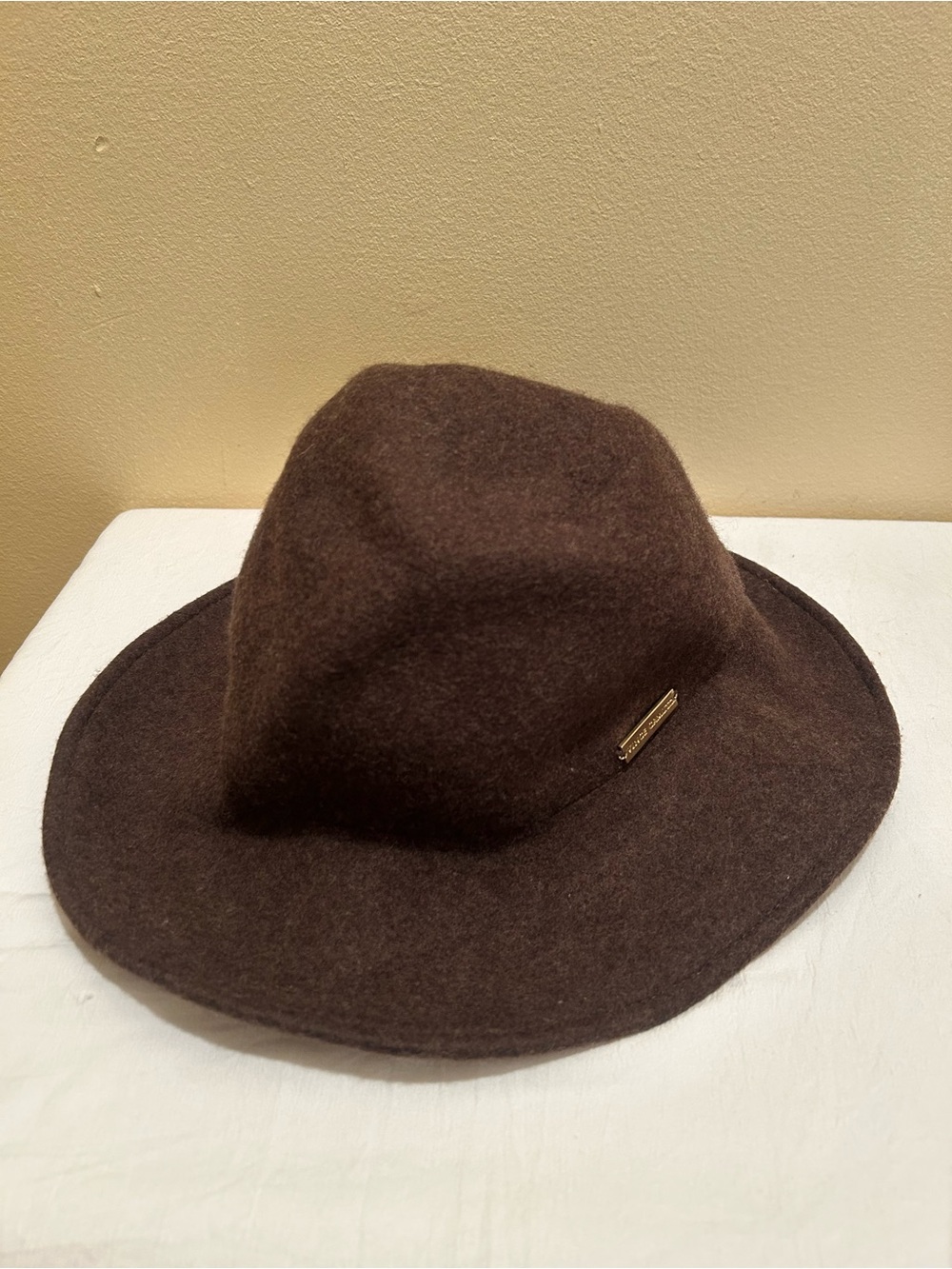 Vince Camuto Brown Wool Fedora Hat